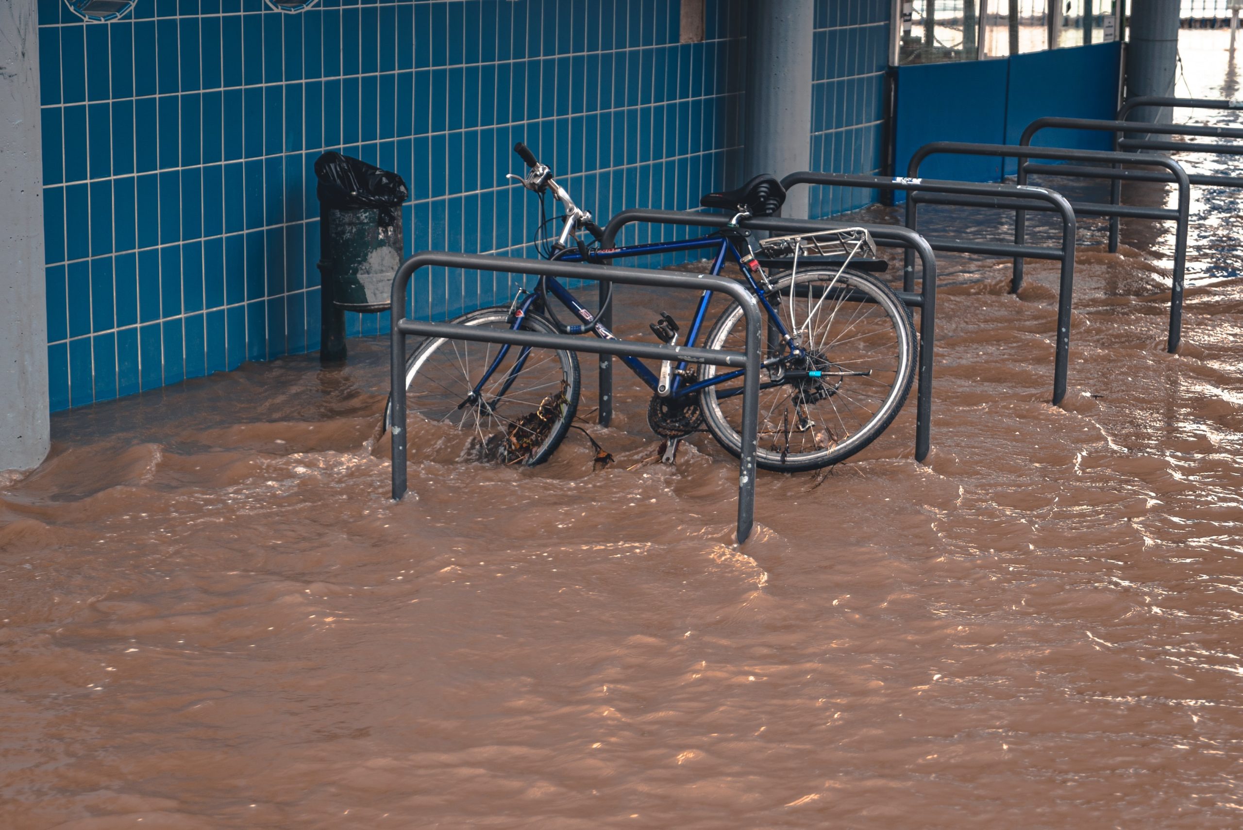 bike in a flood